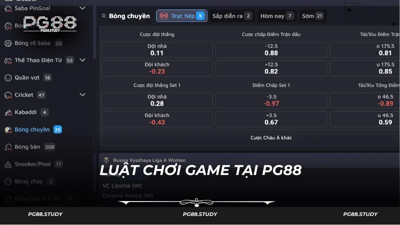 Chi tiết luật đặt cược cho mỗi cửa cược tại PG88